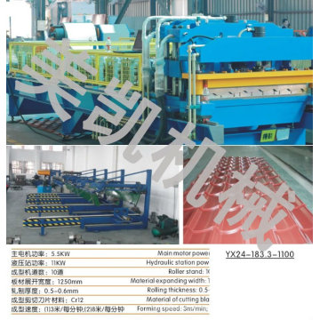 Colored glazed tile forming machine